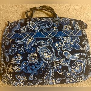 Blue Paisley Quilted Laptop Bag